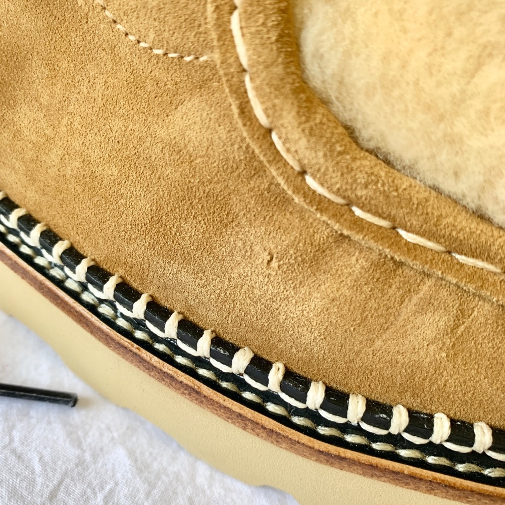 Freda Salvador Winnie Moccasin Boots Hazel Suede With Shearling 8.5 - Picture 4 of 13